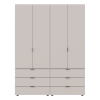 Nyílóajtós gardróbszekrény Doros Gelár szett kasmír 2+2 bútorlap 155x49,5x203,4 (80737637)