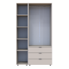 Nyílóajtós gardróbszekrény Doros Gelár nyitott polccal kasmír 2 bútorlap 115,7x49,5x203,4 (80737643)