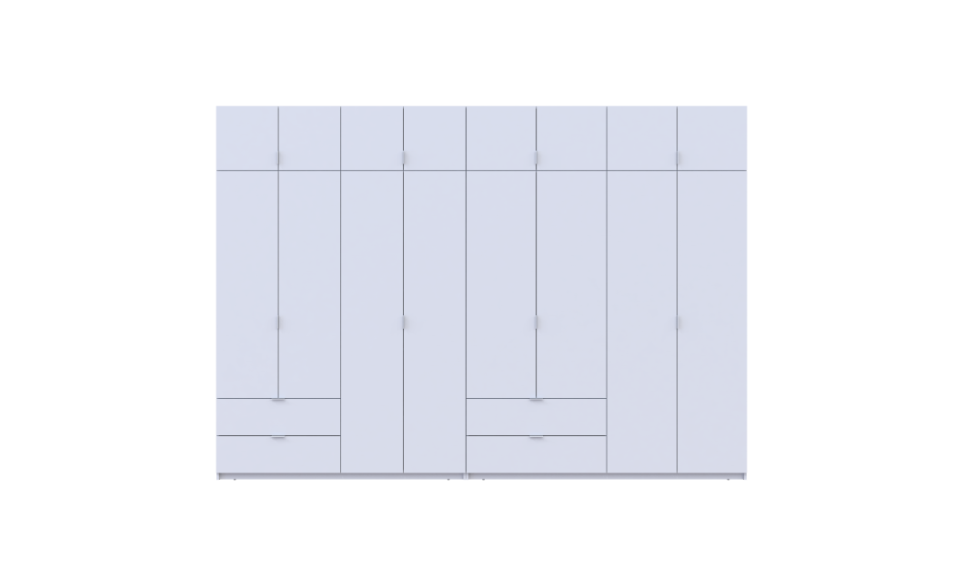 Gardróbszekrény szett Doros Lukas Fehér 4+4 ajtós 340х50х240 (42005138)