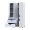 Nyílóajtós gardrobszekrény Doros Thorn Fehér 3 ajtó/3 fiók polcokkal 135x51,6x200 (44900486)