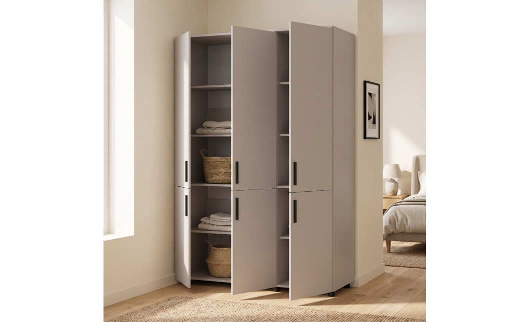 Nyílóajtós gardrobszekrény Doros Thorn Kasmír 3 ajtó polcokkal 135x51,6x200 (44900496)