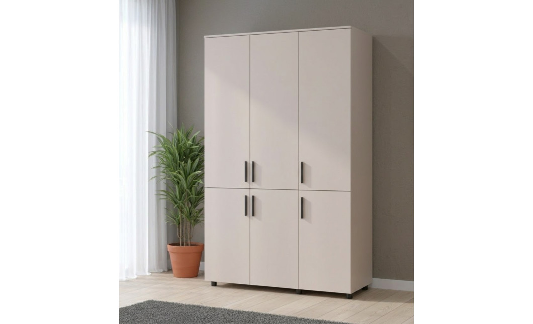 Nyílóajtós gardrobszekrény Doros Thorn Kasmír 3 ajtó vállfás 135x51,6x200 (44900495)
