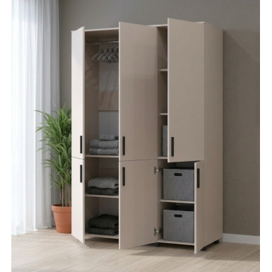 Nyílóajtós gardrobszekrény Doros Thorn Kasmír 3 ajtó vállfás 135x51,6x200 (44900495)