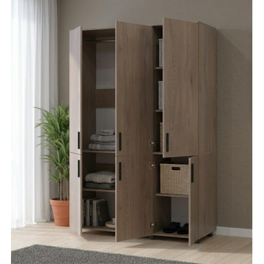 Nyílóajtós gardrobszekrény Doros Thorn Cremona Cannolo 3 ajtó vállfás 135x51,6x200 (44900475)
