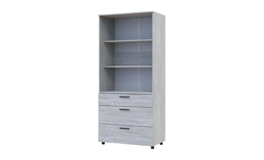 Nyílóajtós gardrobszekrény Doros Thorn Natti Lúcc 2 ajtó/3 fiók polcokkal 90x51,6x200 (44900434)
