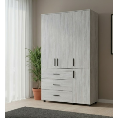 Nyílóajtós gardrobszekrény Doros Thorn Natti Lúcc 3 ajtó/3 fiók polcokkal 135x51,6x200 (44900482)