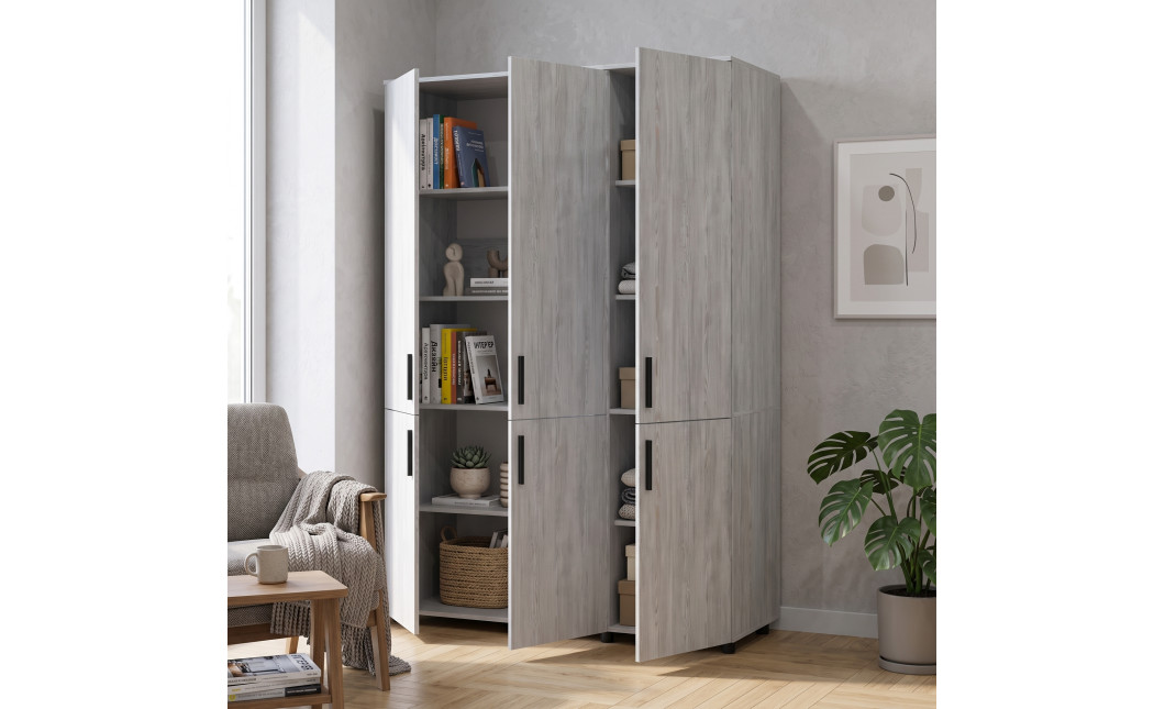 Nyílóajtós gardrobszekrény Doros Thorn Natti Lúcc 3 ajtó polcokkal 135x51,6x200 (44900480)
