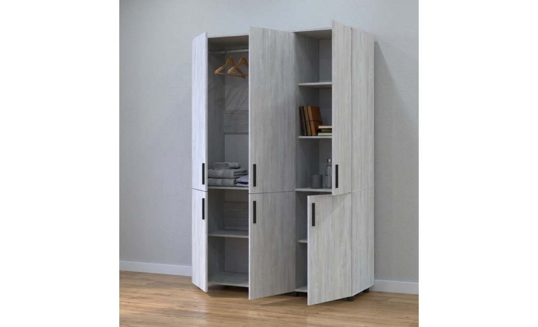 Nyílóajtós gardrobszekrény Doros Thorn Natti Lúcc 3 ajtó vállfás 135x51,6x200 (44900479)
