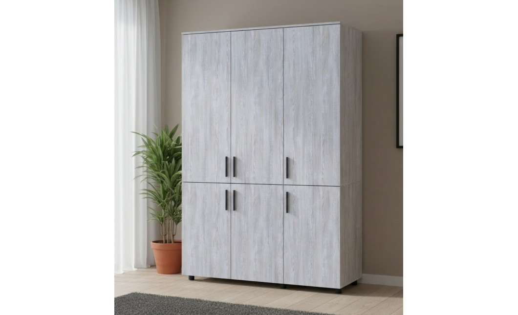 Nyílóajtós gardrobszekrény Doros Thorn Natti Lúcc 3 ajtó vállfás 135x51,6x200 (44900479)