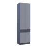 Nyílóajtós gardróbszekrény Doros Sola Grafitszürke/szürke bútorlap 60х40х215 (44900341)