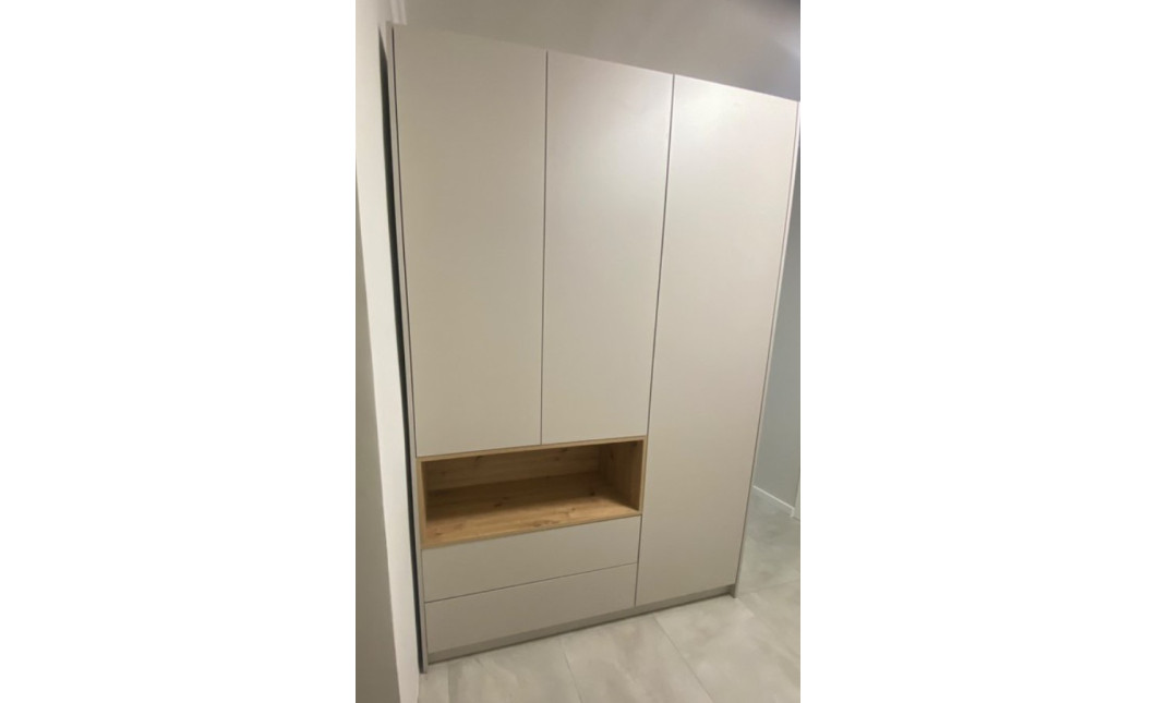 Nyílóajtós gardróbszekrény Doros Dale kasmír/Artizán tölgy 3 ajtó 150x52x220 (80737726)