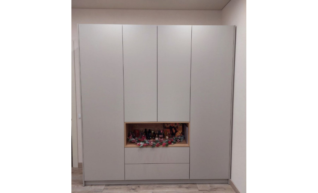 Nyílóajtós gardróbszekrény Doros Dale kasmír/Artizán tölgy 4 ajtó 206x52x220 (80737727)