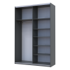 Tolóajtós gardróbszekrény Doros G-Caiser antracit 2 tükör / 3 rész 160x60x240 (42005409)
