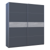 Tolóajtós gardróbszekrény Doros G-Caiser antracit / antracit beton betéttel 2 ajtó / 5 rész 220x60x240 (42005419)