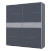Tolóajtós gardróbszekrény Doros G-Caiser antracit / antracit beton betéttel 2 ajtó / 5 rész 220x60x240 (42005419)