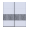 Tolóajtós gardróbszekrény Doros G-Caiser antracit / fehér beton betéttel 2 ajtó / 4 rész 220x60x240 (42005417)