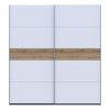 Tolóajtós gardróbszekrény Doros G-Caiser antracit / fehér Evok tölgy betéttel 2 ajtó / 5 rész 220x60x240 (42005418)