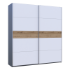 Tolóajtós gardróbszekrény Doros G-Caiser antracit / fehér Evok tölgy betéttel 2 ajtó / 5 rész 220x60x240 (42005418)