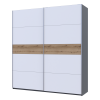 Tolóajtós gardróbszekrény Doros G-Caiser antracit / fehér Evok tölgy betéttel 2 ajtó / 5 rész 220x60x240 (42005418)