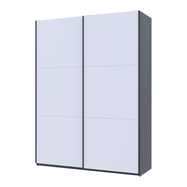 Tolóajtós gardróbszekrény Doros G-Caiser Grafitszürke/Fehér 2 Ajtó / 3 rész 180х60х240 (44900262)