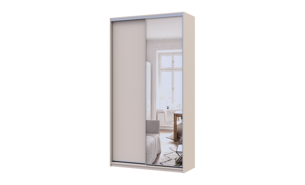Doros City light tolóajtós gardróbszekrény Kasmír 1 Bútorlap / 1 Tükör 120х45х225 (80736338)