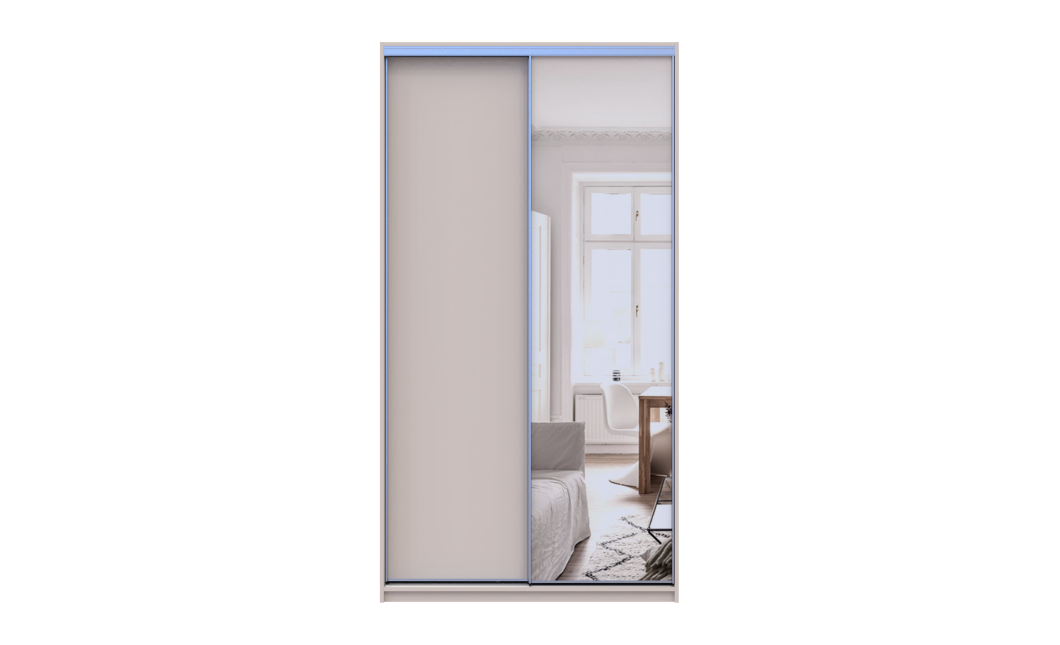 Doros City light tolóajtós gardróbszekrény Kasmír 1 Bútorlap / 1 Tükör 120х45х225 (80736338)