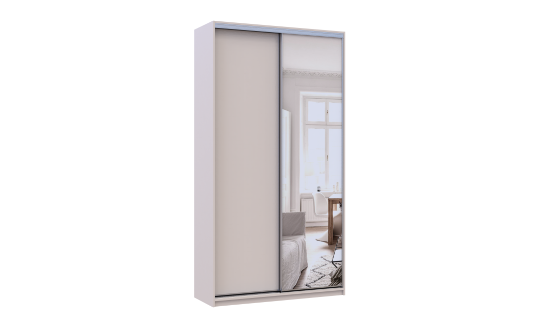 Doros City light tolóajtós gardróbszekrény Kasmír 1 Bútorlap / 1 Tükör 120х45х225 (80736338)