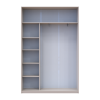 Doros City light tolóajtós gardróbszekrény Kasmír 1 Bútorlap / 1 Tükör 150х45х225 (80736356)