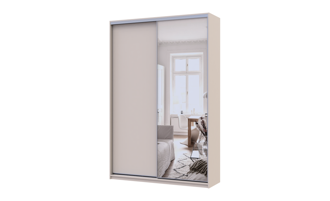 Doros City light tolóajtós gardróbszekrény Kasmír 1 Bútorlap / 1 Tükör 150х45х225 (80736356)