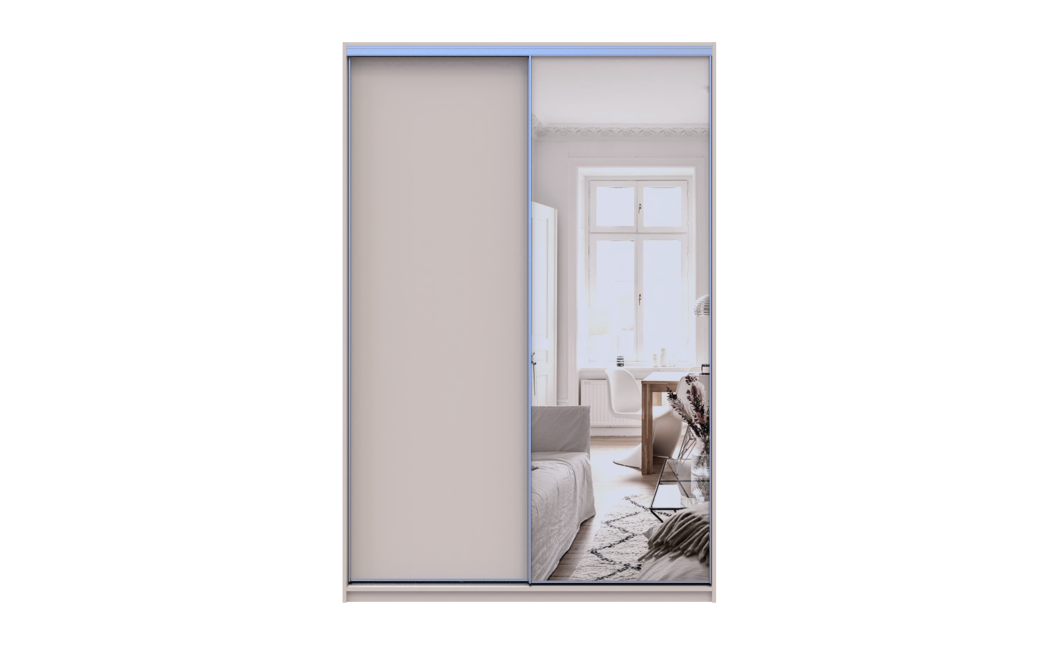 Doros City light tolóajtós gardróbszekrény Kasmír 1 Bútorlap / 1 Tükör 150х45х225 (80736356)