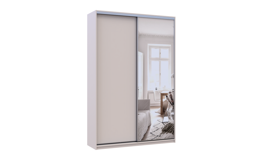 Doros City light tolóajtós gardróbszekrény Kasmír 1 Bútorlap / 1 Tükör 150х45х225 (80736356)