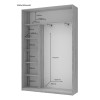 Doros City light tolóajtós gardróbszekrény Kasmír 1 Bútorlap / 1 Tükör 150х45х225 (80736356)