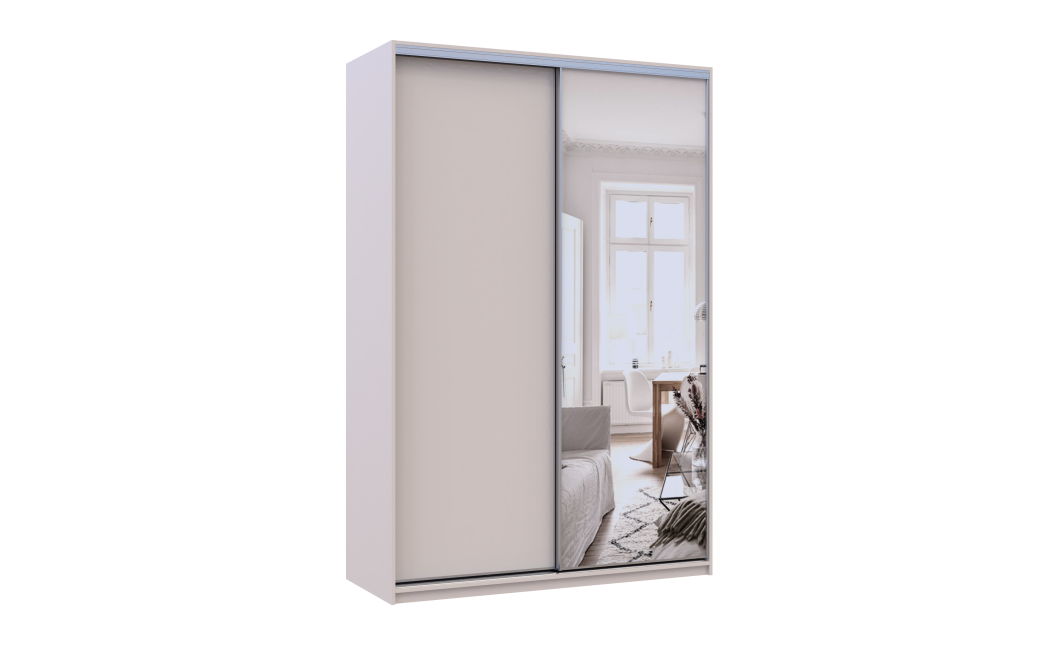 Doros City light tolóajtós gardróbszekrény Kasmír 1 Bútorlap / 1 Tükör 150х60х225 (80736353)