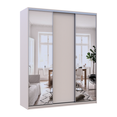 Doros City light tolóajtós gardróbszekrény Kasmír 1 Bútorlap / 2 Tükör 180х60х225 (80736368)