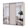 Doros City light tolóajtós gardróbszekrény Kasmír 1 Bútorlap / 2 Tükör 225х60х225 (80736380)