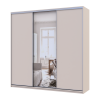 Doros City light tolóajtós gardróbszekrény Kasmír 2 Bútorlap / 1 Tükör 225х60х225 (80736383)