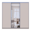 Doros City light tolóajtós gardróbszekrény Kasmír 2 Bútorlap / 1 Tükör 225х60х225 (80736383)