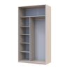 Doros City light tolóajtós gardróbszekrény Kasmír 2 Bútorlap 120х60х225 (80736329)