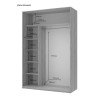 Doros City light tolóajtós gardróbszekrény Kasmír 2 Bútorlap 150х60х225 (80736347)
