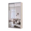 Doros City light tolóajtós gardróbszekrény 2 Tükör 120х45х225 (80736344)
