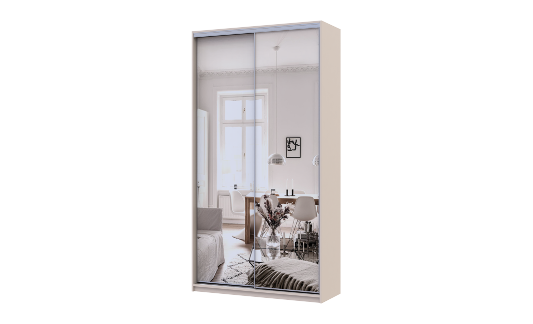 Doros City light tolóajtós gardróbszekrény 2 Tükör 120х45х225 (80736344)