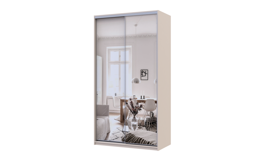 Doros City light tolóajtós gardróbszekrény Kasmír 2 Tükör 120х60х225 (80736341)