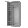 Doros City light tolóajtós gardróbszekrény Kasmír 2 Tükör 120х60х225 (80736341)