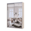 Doros City light tolóajtós gardróbszekrény Kasmír 2 Tükör 150х45х225 (80736362)