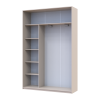 Doros City light tolóajtós gardróbszekrény Kasmír 2 Tükör 150х45х225 (80736362)