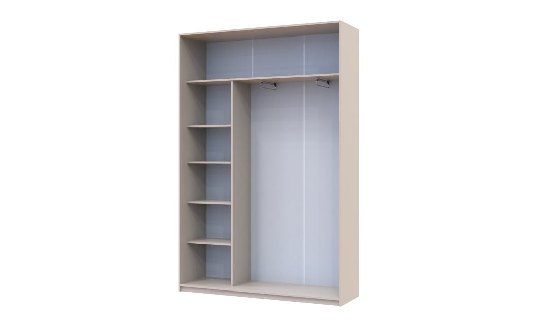 Doros City light tolóajtós gardróbszekrény Kasmír 2 Tükör 150х45х225 (80736362)