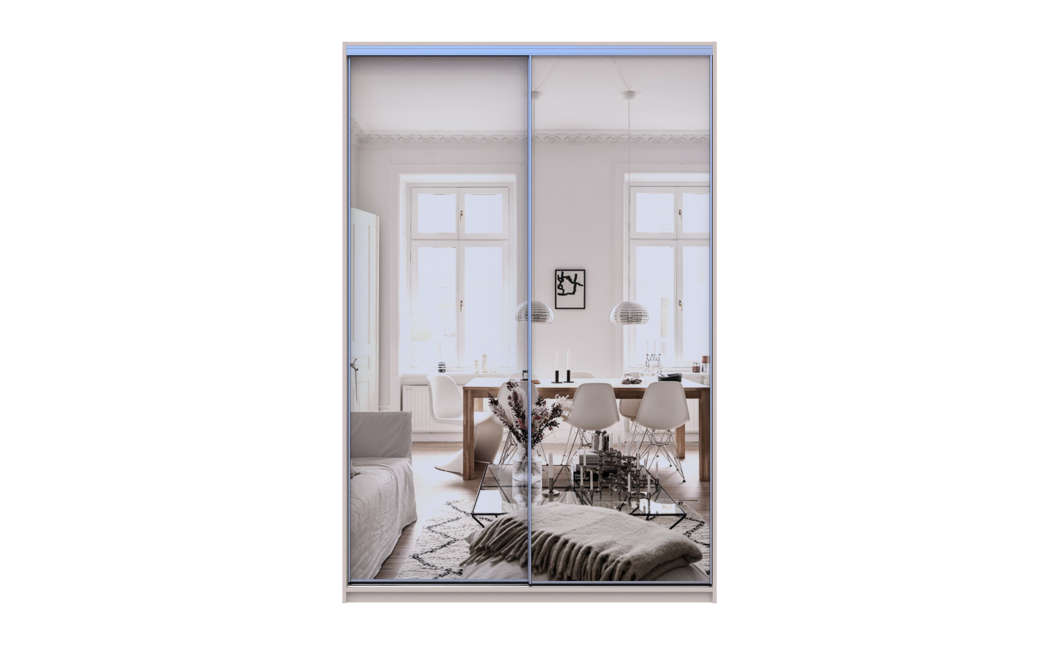 Doros City light tolóajtós gardróbszekrény Kasmír 2 Tükör 150х60х225 (80736359)