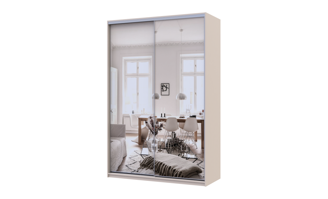 Doros City light tolóajtós gardróbszekrény Kasmír 2 Tükör 150х60х225 (80736359)