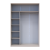 Doros City light tolóajtós gardróbszekrény Kasmír 2 Tükör 150х60х225 (80736359)