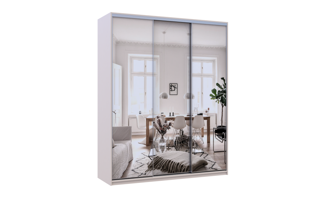 Doros City light tolóajtós gardróbszekrény Kasmír 3 Tükör 180х60х225 (80736374)